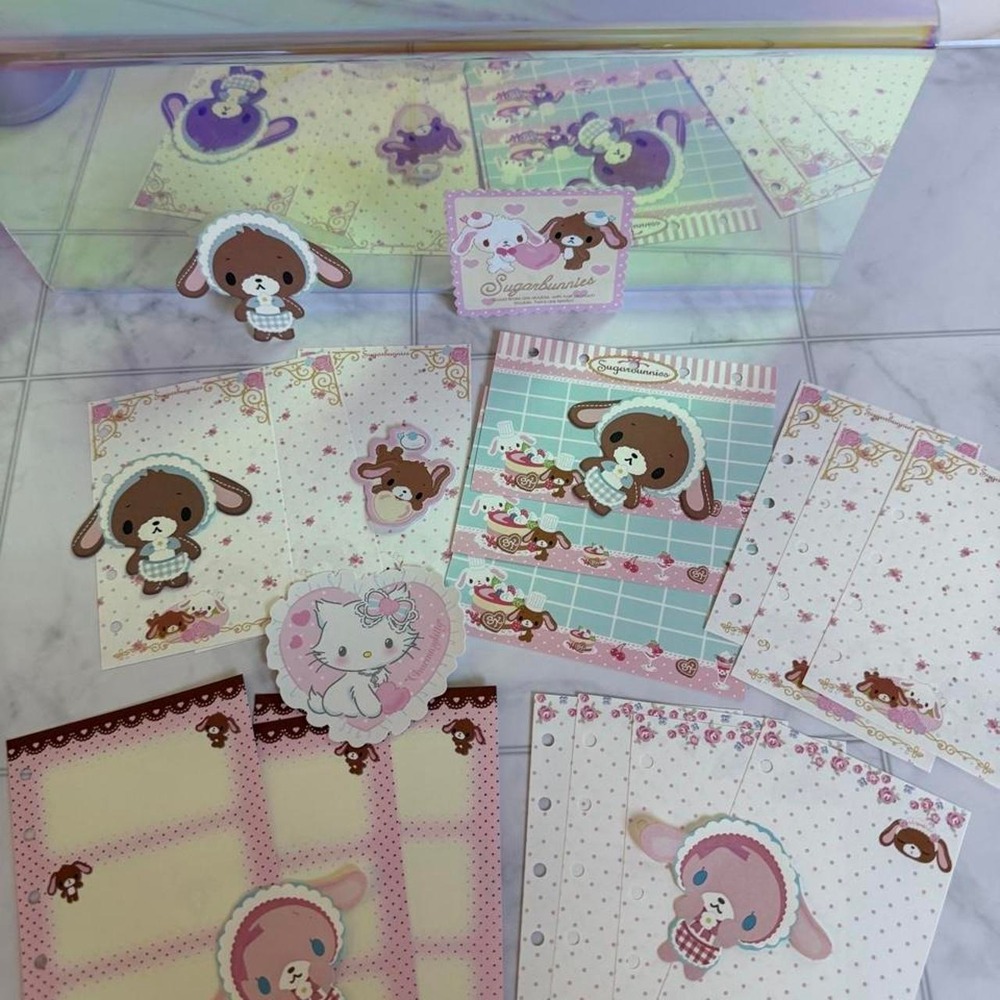 VINTAGE SANRIO SUGARBUNNIES MEMO SHEET STATIONERY SET BUNDLE